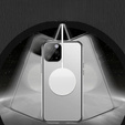 Magnetické puzdro Dual Glass MagSafe pre iPhone 14 Pro Max, strieborné