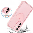 Puzdro pre Samsung Galaxy A36, Silicone Heart, ružové + tvrdené sklo 9H