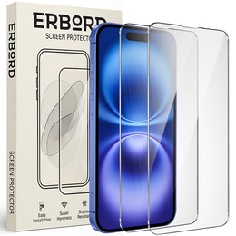 2x tvrdené sklo ERBORD 9H Hard Glass na displeji pre iPhone 16