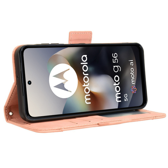 Klapkové puzdro pre Motorola Moto G56 5G, Card Slot, ružové