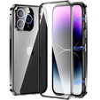 Puzdro pre iPhone 13 Pro Max, Magnetic Dual Glass, čierne