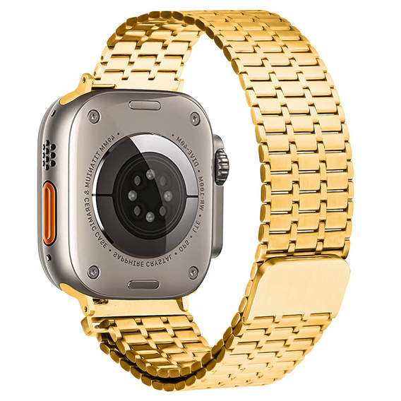 Oceľový náramok pre Apple Watch 1/2/3/4/5/6/7/8/SE/ULTRA 42/44/45/49 MM - zlatý