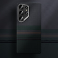 Puzdro BENKS Kevlar pre Samsung Galaxy S25 Ultra, pre MagSafe, Carbon Fiber, čierne