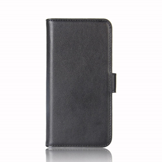 Klapkové puzdro pre Samsung Galaxy A10, Split Leather Wallet, čierne