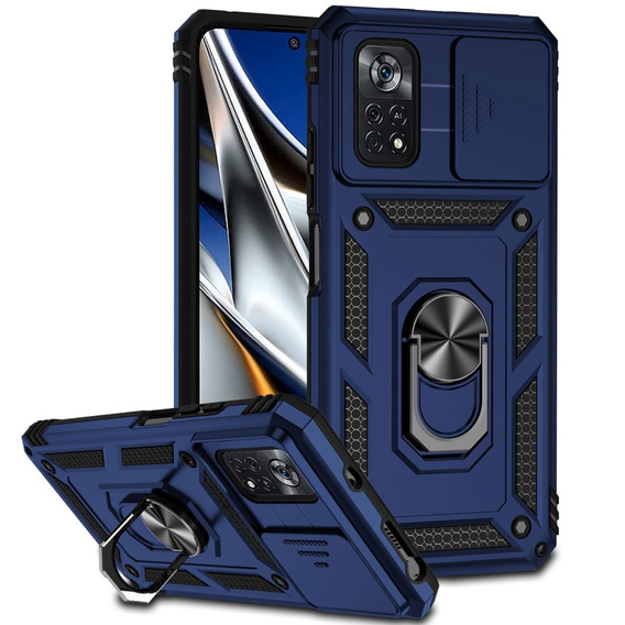 Obal na mobil pre Xiaomi Poco X4 Pro 5G, CamShield Slide, modré