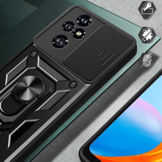 Obal na mobil pre Honor 200 Pro 5G, CamShield Slide, čierne