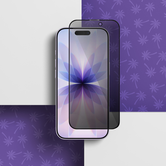 Tmavé sklo na ochranu súkromia Shy Palm pre iPhone 17