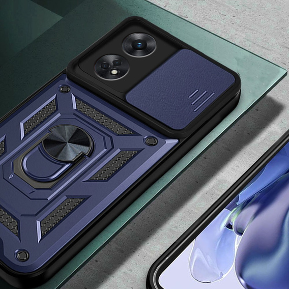 Obal na mobil pre Oppo Reno8 T, CamShield Slide, modré