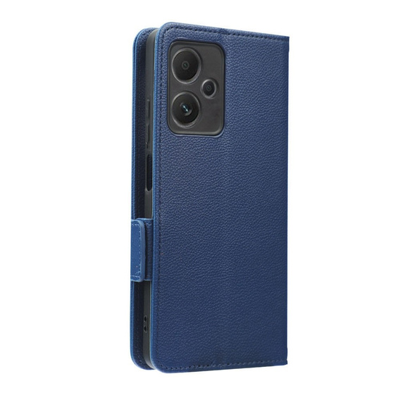 Klapkové puzdro pre Xiaomi Redmi Note 12 5G / POCO X5 5G, Wallet Litchi Magnet, tmavomodré