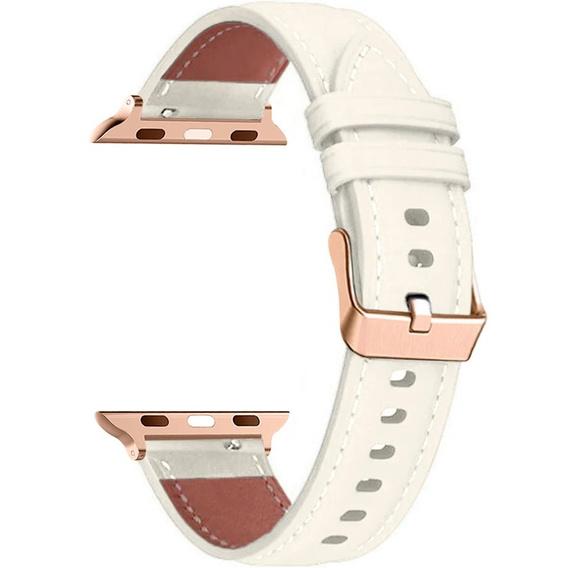 Kožený remienok pre Apple Watch 1/2/3/4/5/6/7/8/SE/Ultra 42/44/45/49 mm, čierny