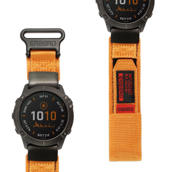 ERBORD MP84 Nylonový popruh Quickfit pre Garmin Fenix 5X/6X/6X PRO/7X (veľkosť M/L)