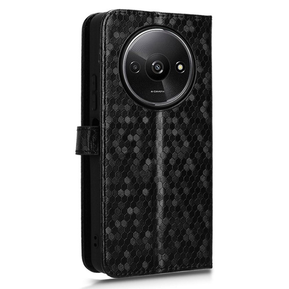 Flipové puzdro pre Xiaomi Redmi A3, Wallet Rhombus, čierne