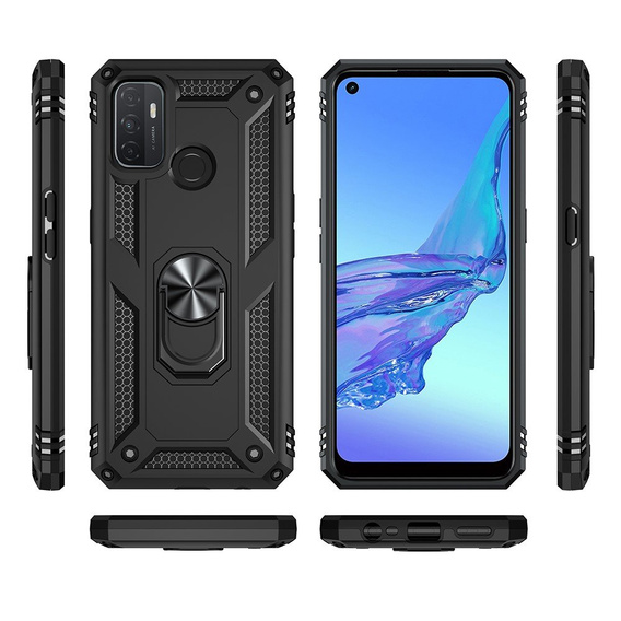 Pancierované obal na mobil pre Oppo A53 / Oppo A53s / A32 4G, Nox Case Ring, čierne