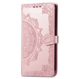 Klapkové puzdro pre Xiaomi Redmi 12C, Mandala, ružové rose gold