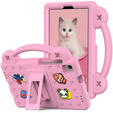 Detské puzdro pre Samsung Galaxy Tab A7 Lite 8.7 T220/T225, Cute Patterns, so stojanom, ružové