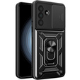Pancierované puzdro pre Samsung Galaxy A56, CamShield Slide, čierne + tvrdené sklo 9H