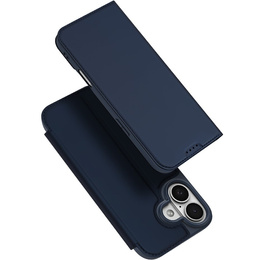 Puzdro Dux Ducis pre iPhone 17, Skin Pro, s chlopňou, s otvorom na kartu, tmavomodré