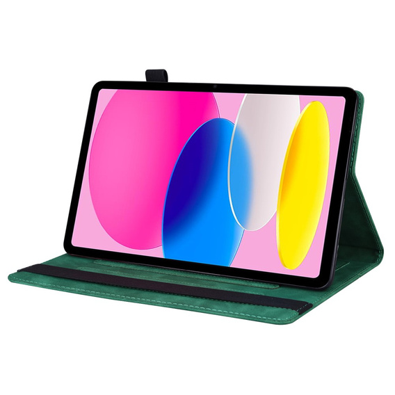 Puzdro pre iPad 10.9 2022 10 Gen, Classic, s priestorom pre stylus, zelený