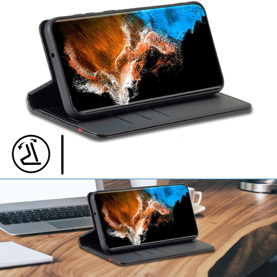 Flipové puzdro pre Samsung Galaxy S24, Carbon LC.IMEEKE, čierne