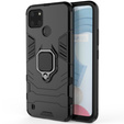 Obal na mobil pre Realme C21Y, Kickstand Ring, čierne