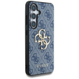 GUESS Obal na mobil pre Samsung Galaxy S25, 4G Big Metal Logo, modré