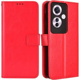 Klapkové puzdro pre Oppo Reno 11F 5G, Crazy Horse Wallet, červené