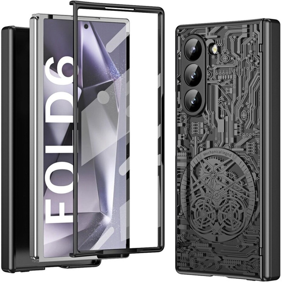 Puzdro pre Samsung Galaxy Z Fold6 5G, Mechanical Legend, čierne