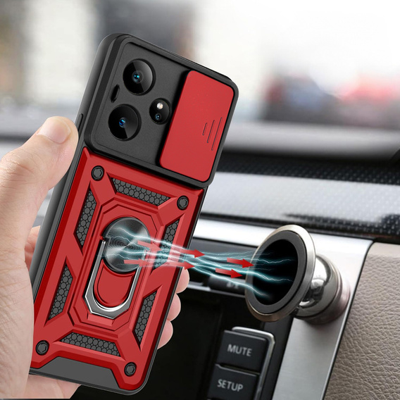 Obal na mobil pre Realme GT 7 / 7T, CamShield Slide, červené