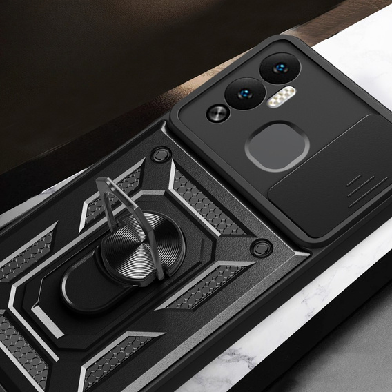 Obal na mobil pre Infinix Hot 12 Play 4G, CamShield Slide, čierne