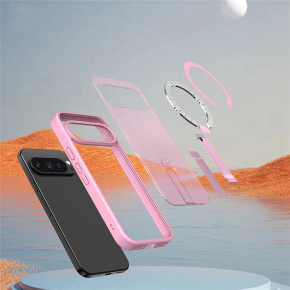 Hybridné puzdro Fusion pre Google Pixel 10 Pro XL, pre MagSafe, so stojanom, ružové