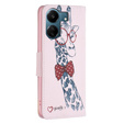 Klapkové puzdro pre Xiaomi Redmi 13C / Poco C65, Wallet, giraffe, ružové
