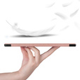 Puzdro pre Samsung Galaxy Tab S9 FE+ Plus, Smartcase s priestorom pre stylus, ružové rose gold