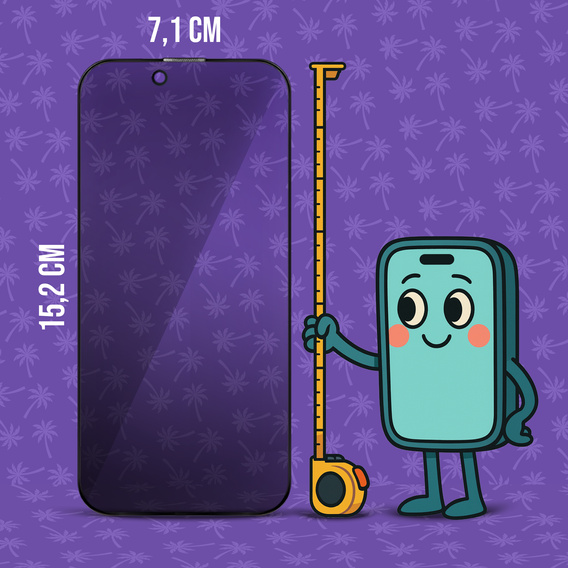 Tmavé sklo na ochranu súkromia Shy Palm pre iPhone Air