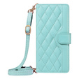 Puzdro s chlopňou pre Xiaomi Redmi Note 14 Pro 5G / Xiaomi Redmi Note 14 Pro+ 5G / Xiaomi Poco X7 5G, Rhombus Crossbody Leather, zelený