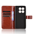 Klapkové puzdro pre Xiaomi 14T, Crazy Horse Wallet, hnedé