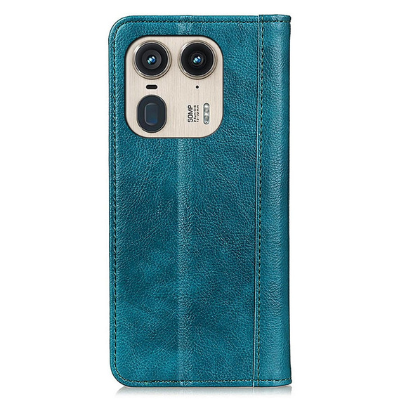 Flipové puzdro pre Motorola Edge 50 Ultra, Split Leather, zelený