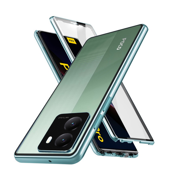 Puzdro pre Xiaomi Poco X7 Pro 5G, Magnetic Dual Glass, zelený