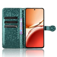 Flipové puzdro pre Oppo Reno 12FS / 12F, Wallet Rhombus, zelený