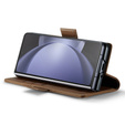 CASEME flipové puzdro pre Samsung Galaxy Z Fold6 5G, Litchi Wallet, hnedé