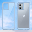Obal na mobil pre Motorola Moto G53 5G, Fusion Hybrid, transparentné / modré