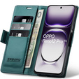 Puzdro pre Oppo Reno 12 Pro, ERBORD Glossy Litchi, flipová peňaženka, zelený