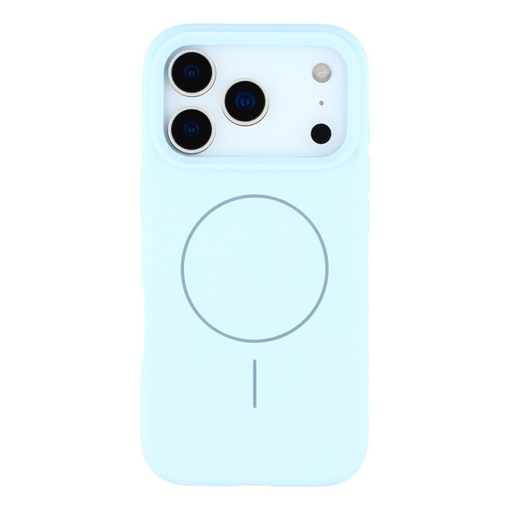 Silikónové puzdro pre iPhone 17 Pro, pre MagSafe, proti nárazom, modré