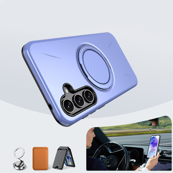 Puzdro MagSafe s podstavcom pre Samsung Galaxy A57 5G, fialové