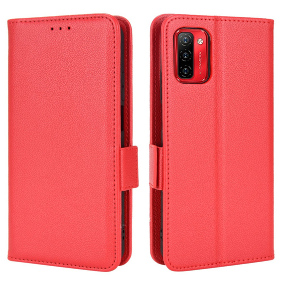 Klapkové puzdro pre Ulefone Note 12P, Wallet Litchi Magnet, červené