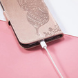 Klapkové puzdro pre Samsung Galaxy S24 FE, Butterfly, ružové rose gold