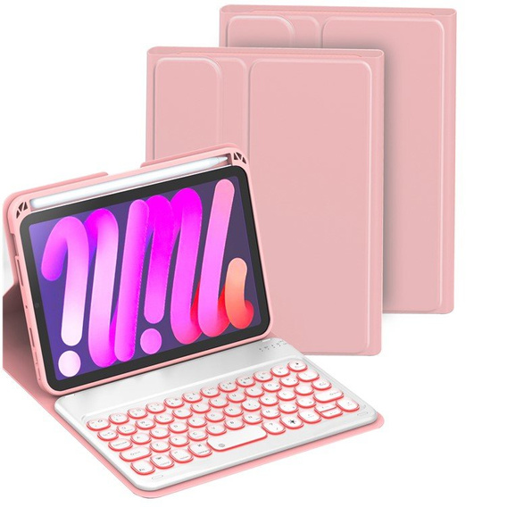 Puzdro + klávesnica iPad mini 6 2021 8,3'', Magnetic Keyboard, ružové rose gold