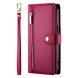 Flipové puzdro Wallet Zipper Pocket pre Samsung Galaxy A17 5G, Wallet Zipper Pocket, červené