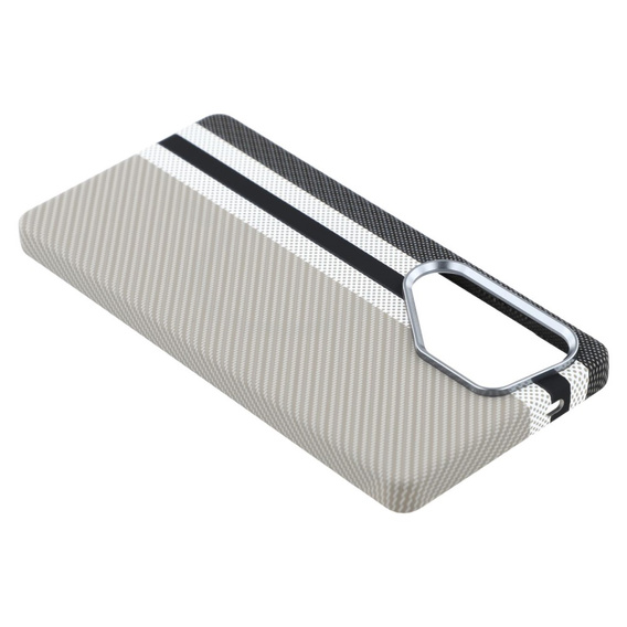 Puzdro pre Samsung Galaxy S25 Ultra, Carbon Fiber MagSafe, sivé