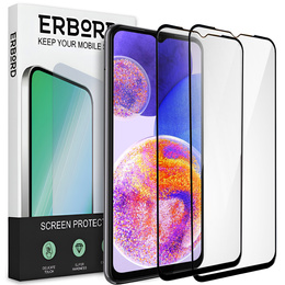2x tvrdené sklo pre Samsung Galaxy A23 4G/5G, ERBORD 3D pre celý displej