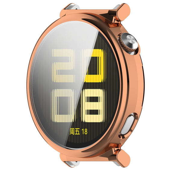Puzdro 2v1 s ochranou displeja pre Huawei Watch GT 5 Pro 42mm, ružové rose gold 